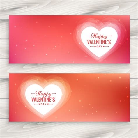 Free Vector | Valentines day banners