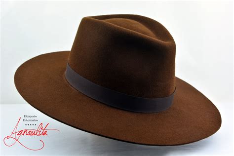 Wide Brim Fedora The Crown Brown Wide Brim Hat Men Women Etsy