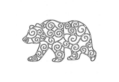 Polar Bear Filigree Embroidery Design – Daily Embroidery