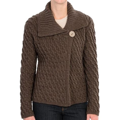 Jg Glover And Co Peregrine By Jg Glover Crossover Cardigan Sweater Merino Wool For Women