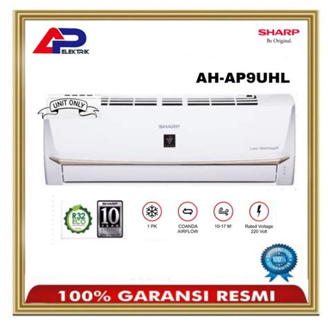 Jual SHARP AH AP9UHL AC Split Plasmacluster Low Watt 1PK Thailand