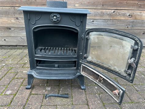 Cast Iron Stove Multifuel Woodburner Log Burner Wood Burning 5kw Ebay