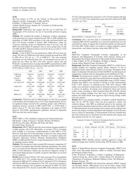 PDF 16 31SPECT MPI Vs CTA Guideline Comparison For Clinical