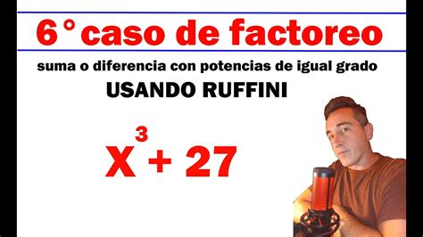 6 CASO DE FACTOREO Con Teorema De Ruffini YouTube