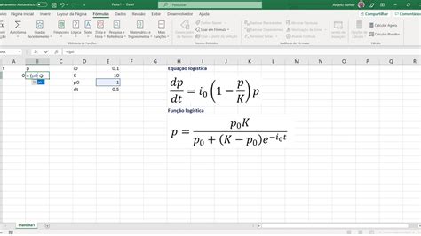 Função Logística Com Excel Youtube