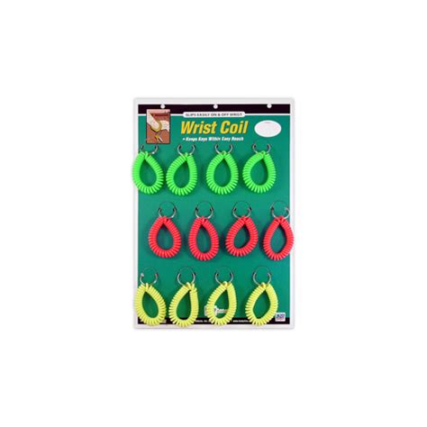 Lucky Line Products 41011 Wrist Coil Wring Neon Assorted 12card