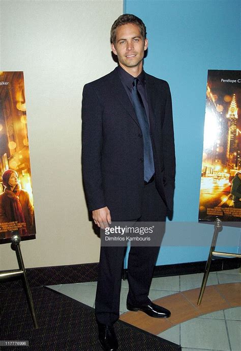 Paul Walker During Noel New York City Premiere Arrivals At Regal