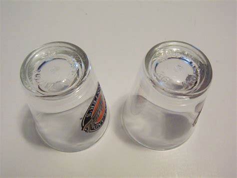 2 Shot Glass Dave And Buster Detroit Souvenir Jigger Shooter