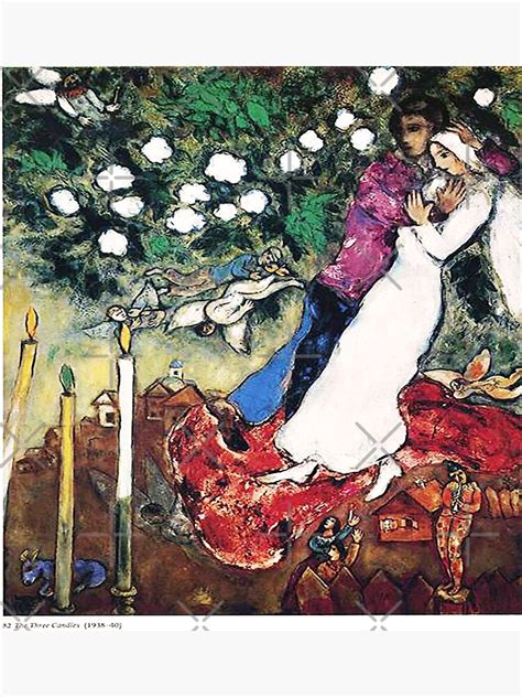 Marc Chagall The Three Candles 1940 Poster For Sale By Yacinshoping