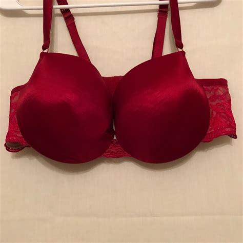 Cacique Intimates And Sleepwear Cacique Red Satin And Lace Balconette Bra Poshmark