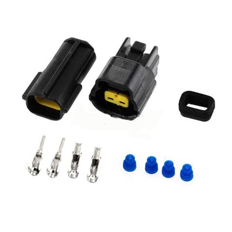 Dewtreetali Black Set Kit Car Auto Pin Way Waterproof Electrical