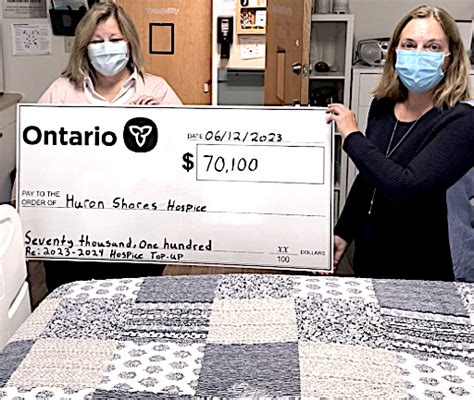 Huron Shores Hospice Receives Additional One Time Funding Kincardine