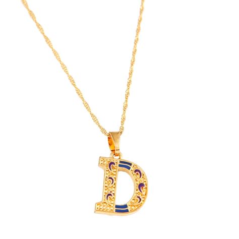 Letter D Personalized Jewelry Pendant Necklace For Fashion Men Women ...