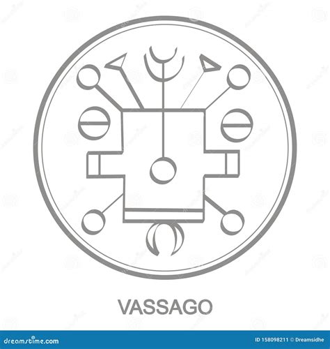 Vector Icon With Symbol Of Demon Vassago Cartoondealer