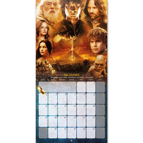 The Lord Of The Rings Square Calendar 2023