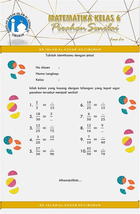 366096 Pecahan Senilai Nurdalena Liveworksheets