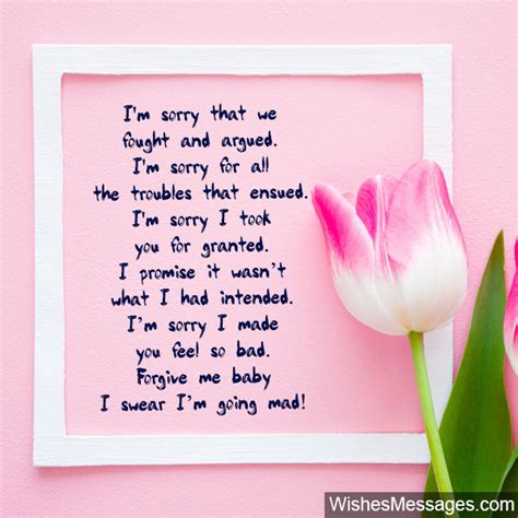 I Am Sorry Messages For Wife Apology Quotes For Her Wishesmessages