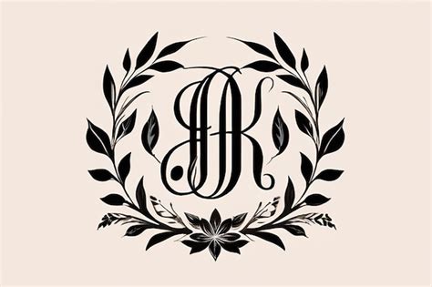 Premium Photo Floral Monogram Logo