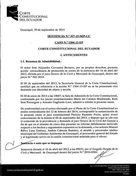 Descargar Sentencia Corte Constitucional Del Ecuador