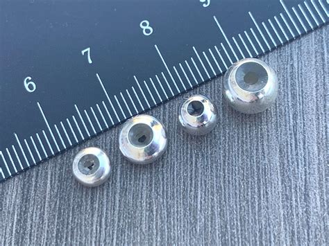 New Sterling Silver Silicone Spacer Rondelle Round Beads Etsy