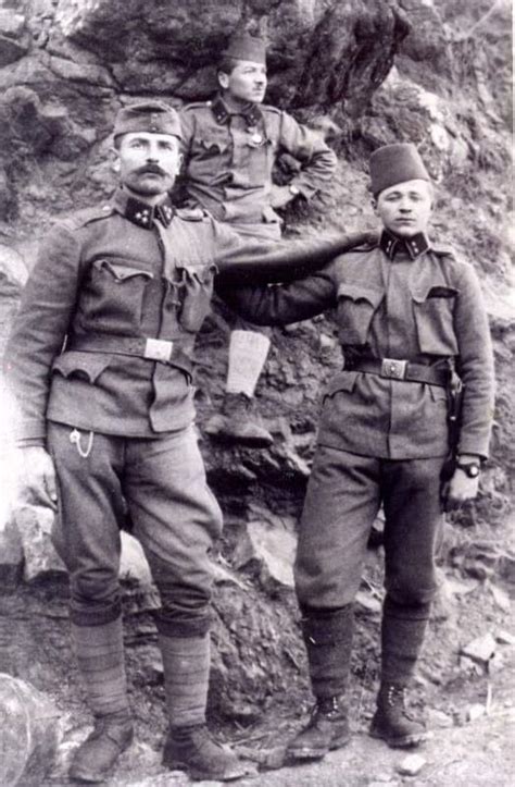 Young Bosnian And Austrian Soldiers Posing On The Isonzo Front 1918