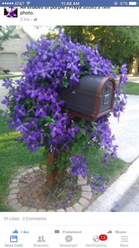 Pin On Purple Is Me Mailbox Garden Mailbox Landscaping Mailbox Decor