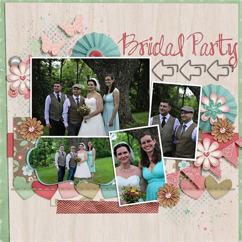 Bridal Party Wedding Album Scrapbooking Digital Weddings Wedding