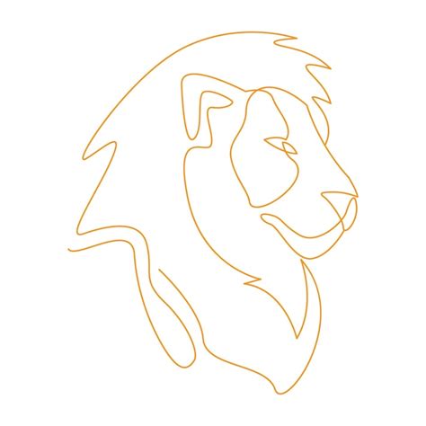 Premium Vector Lion Line Art Logo Icon Design