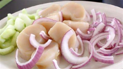 Receta De Ceviche De Callo De Hacha Recipe Scallop Ceviche Youtube