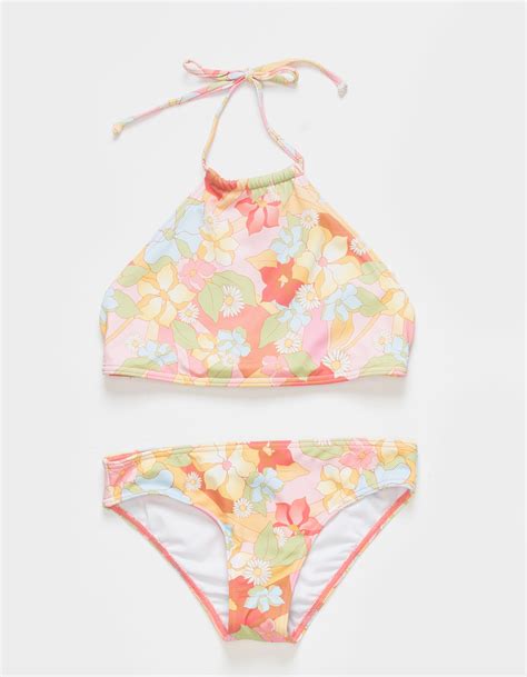 Billabong Sunbeams Girl High Neck Bikini Set Multi Tillys