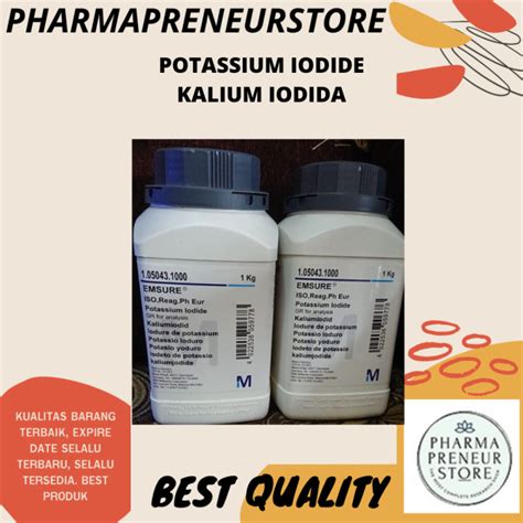 POTASSIUM IODIDE KALIUM IODIDA PRO ANALISA 5 DAN 10 GRAM MERCK BEST