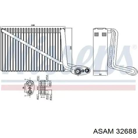 32688 Asam шланг кондиционера, от испарителя к компрессору
