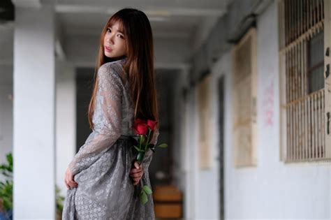 Asian 4K Dress Brunette HD Wallpaper Rare Gallery