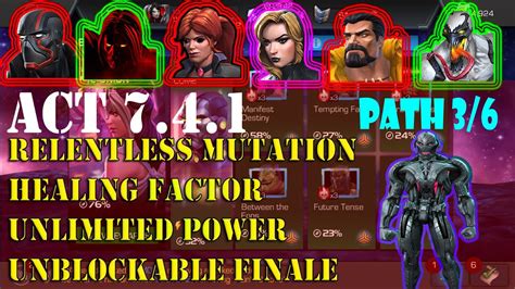 Mcoc Act 741 Path 36 Relentless Mutationhealing Factorunlimited Powerunlockable