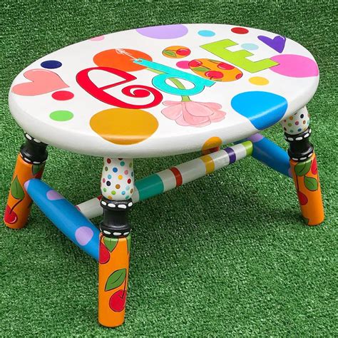 We Love Color This One Is Pure Fun Hand Painted Stools Painted