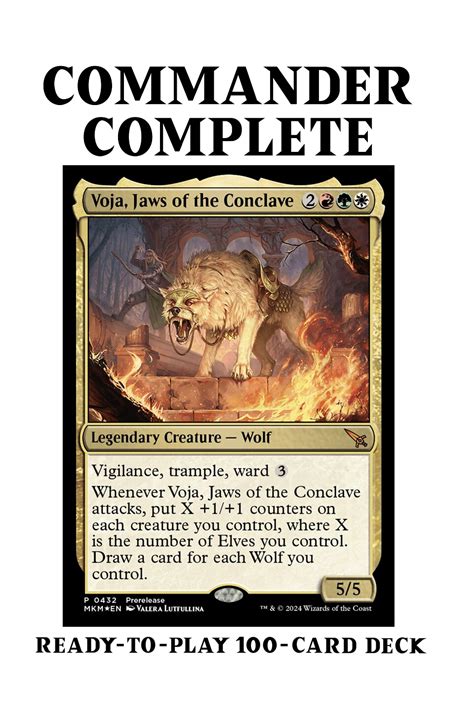 Voja Jaws Of The Conclave ELVES AND WOLVES Magic MTG Custom Commander