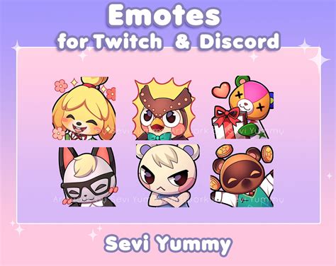 Animal Crossing Emotes Twitchdiscord Etsy In 2022 Animal Crossing