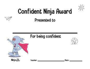 Ninja Character Awards by Mary Nhin | TPT