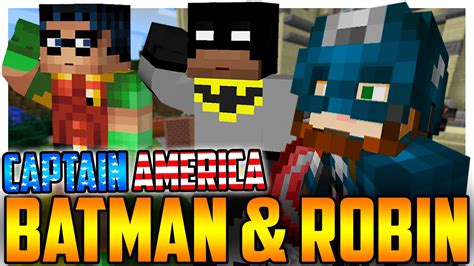 Minecraft Captain America Trained Batman And Robin Youtube