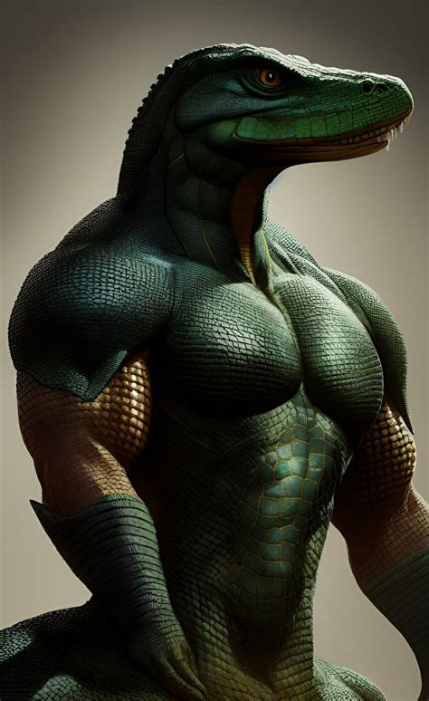 Muscular Lizardfolk 2 by V8-AI on DeviantArt