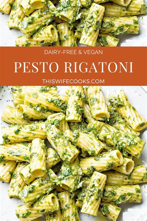 Pesto Rigatoni ~ This Wife Cooks Recipe Rigatoni Recipes Rigatoni