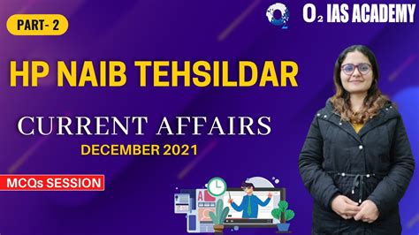 Himachal Naib Tehsildar Current Affairs For Hp Naib Tehsildar