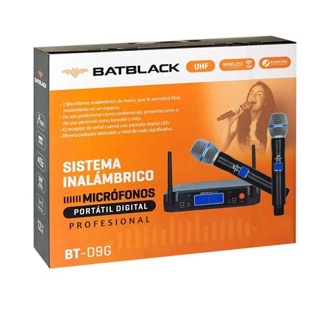 Micrófono Profesional Inalámbrico Uhf Bt D9g Batblack Plazavea