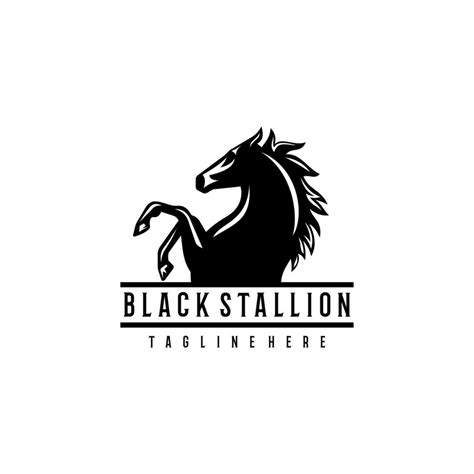 Black Stallion logo design. Awesome a black stallion silhoutte. A black ...