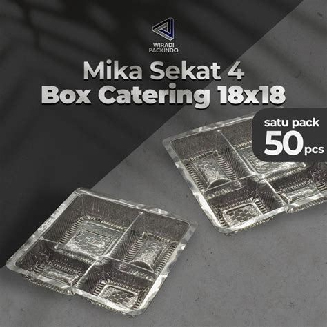 Jual NASI KOTAK SEKAT MIKA SEKAT 4 NASI BOX TRAY ISI 50 PCS Shopee