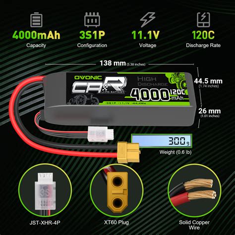 X Ovonic V C S Mah Lipo Batteries Xt Trx For Rc Car Heli