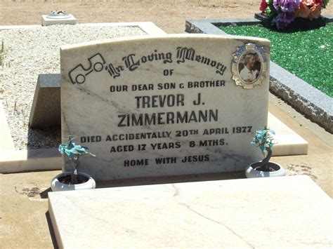 Trevor J Zimmermann Unknown Find A Grave Memorial