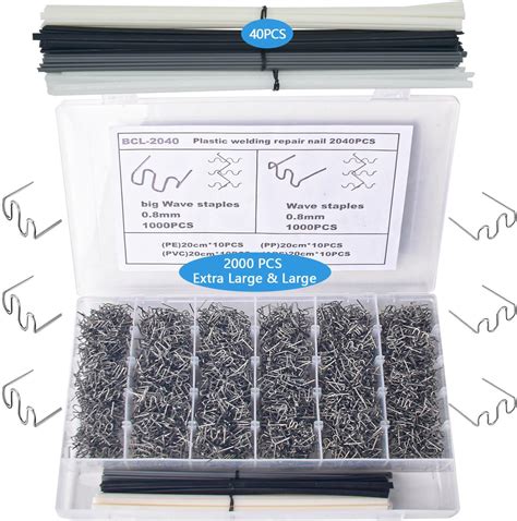 Bibokltiy Plastic Welder Pcs Plastic Welding Kit Hot Staples With Storage Box Types Of