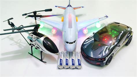 D Lights Airplane A And Radio Control Helicopter Airbus A O