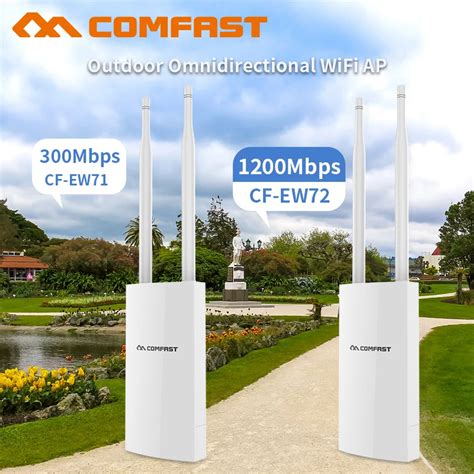 Outdoor WIFI Router 300/1200Mbps Dual Band 2.4G/5G Omnidirect Antenna Extender Wireless WiFi ...